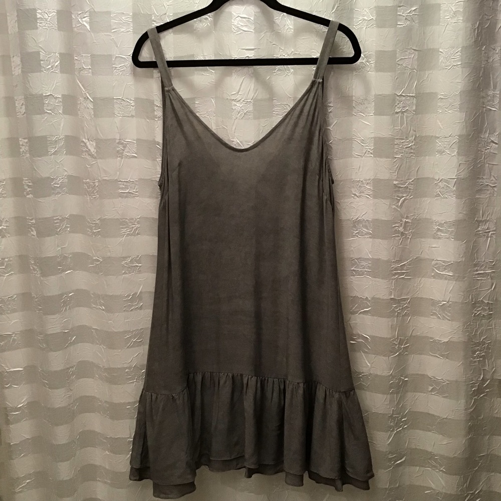 Newbury Kustom Lagenlook Gray Slip Tunic, Size M